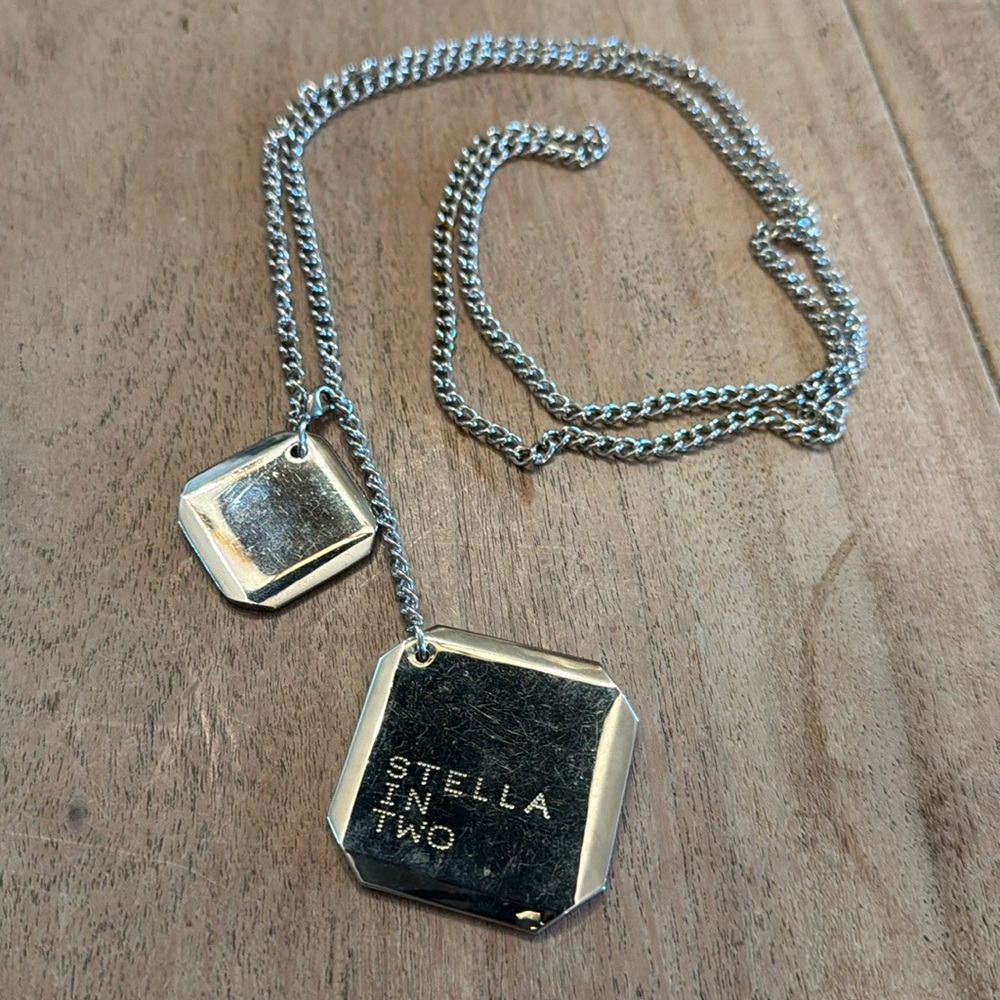 Stella McCartney Stella in Two silver chain belt 36 inches